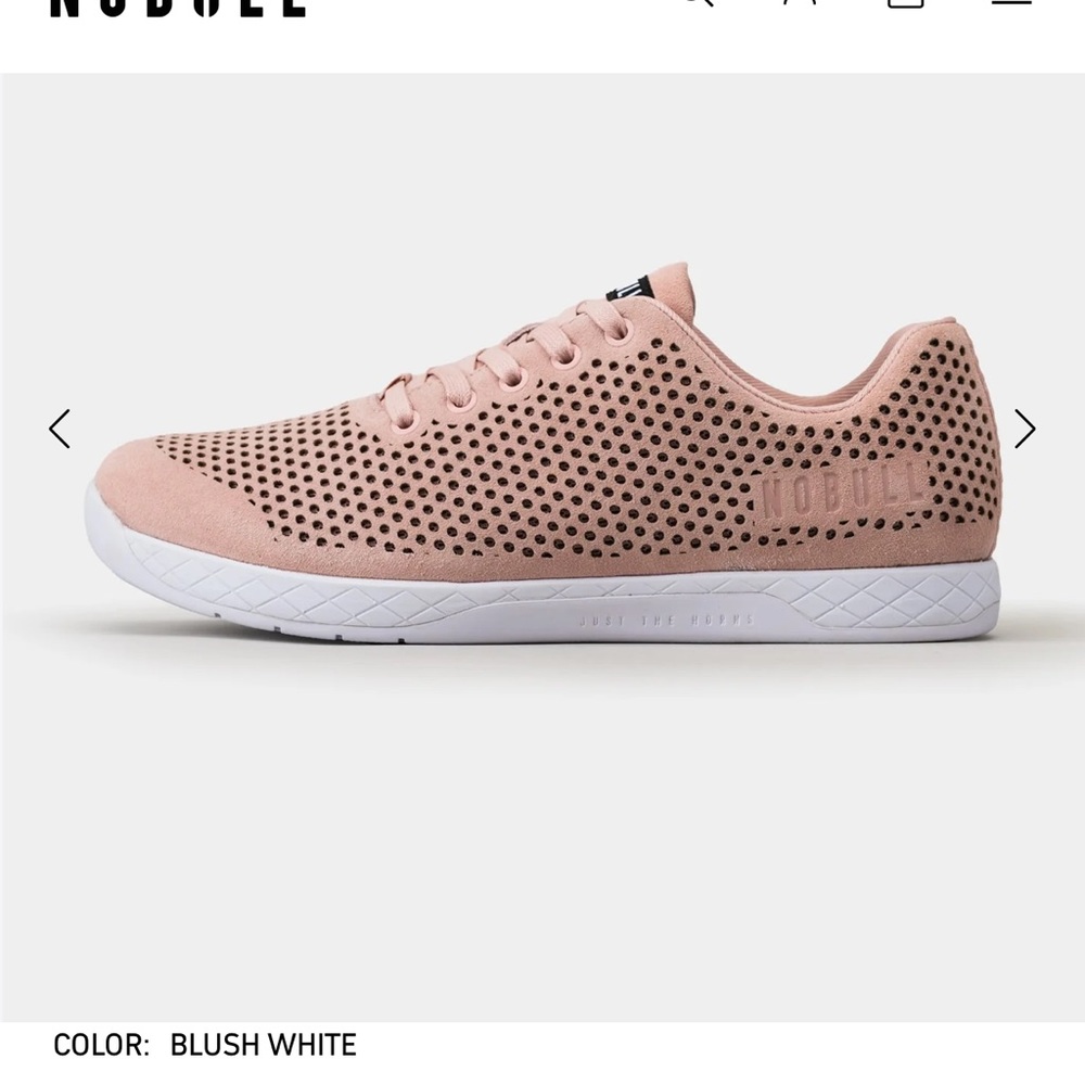 brand new Nobull suede trainers blush color